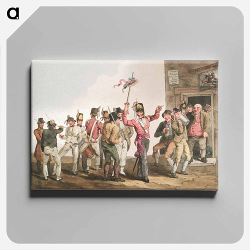 Illustration of thirty-third regiment from The Costume of Yorkshire - 19世紀のヨークシャー Canvas.