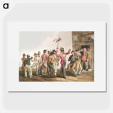 Illustration of thirty-third regiment from The Costume of Yorkshire - 19世紀のヨークシャー Poster.