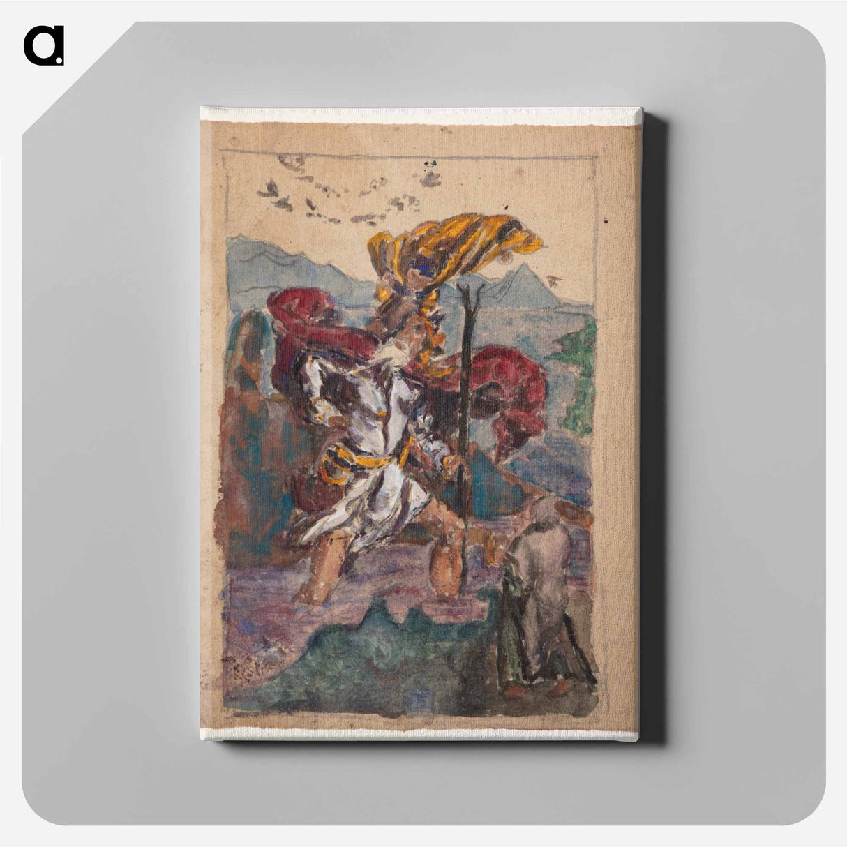 Study after Dürer: Saint Christopher II - アルブレヒト デューラー Canvas.