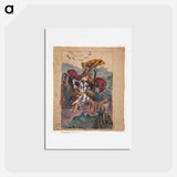 Study after Dürer: Saint Christopher II - アルブレヒト デューラー Postcard.