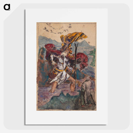 アートポスター-Study after Dürer: Saint Christopher II - アルブレヒト デューラー Poster.