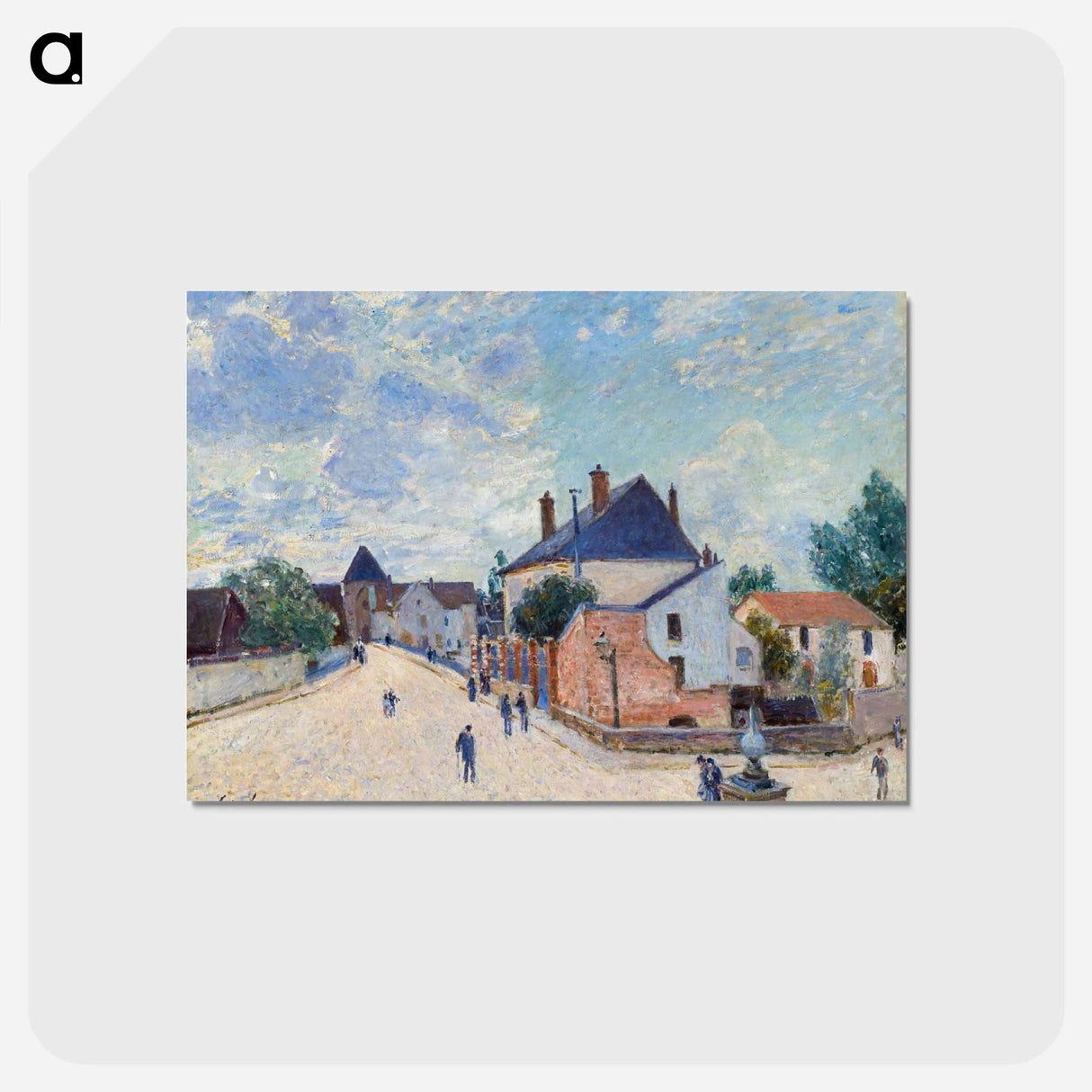 アートポストカード-Street in Moret - アルフレッド シスレー Postcard.