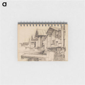 アートメモ帳-Riverside warehouses in porvoo - アルフレッド ウィリアム フィンチ Memo.