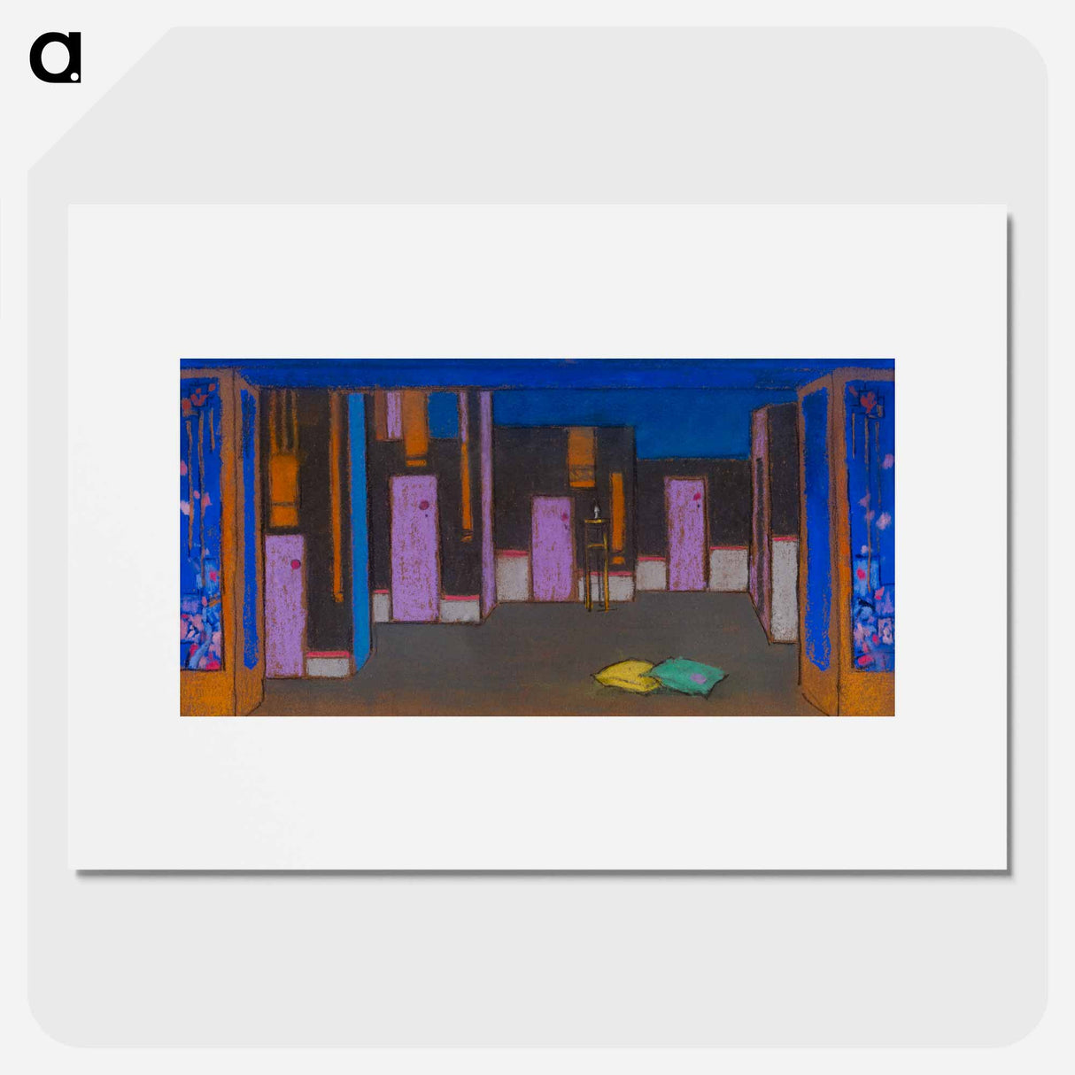 Hall with Doors - Alice in Wonderland Poster.