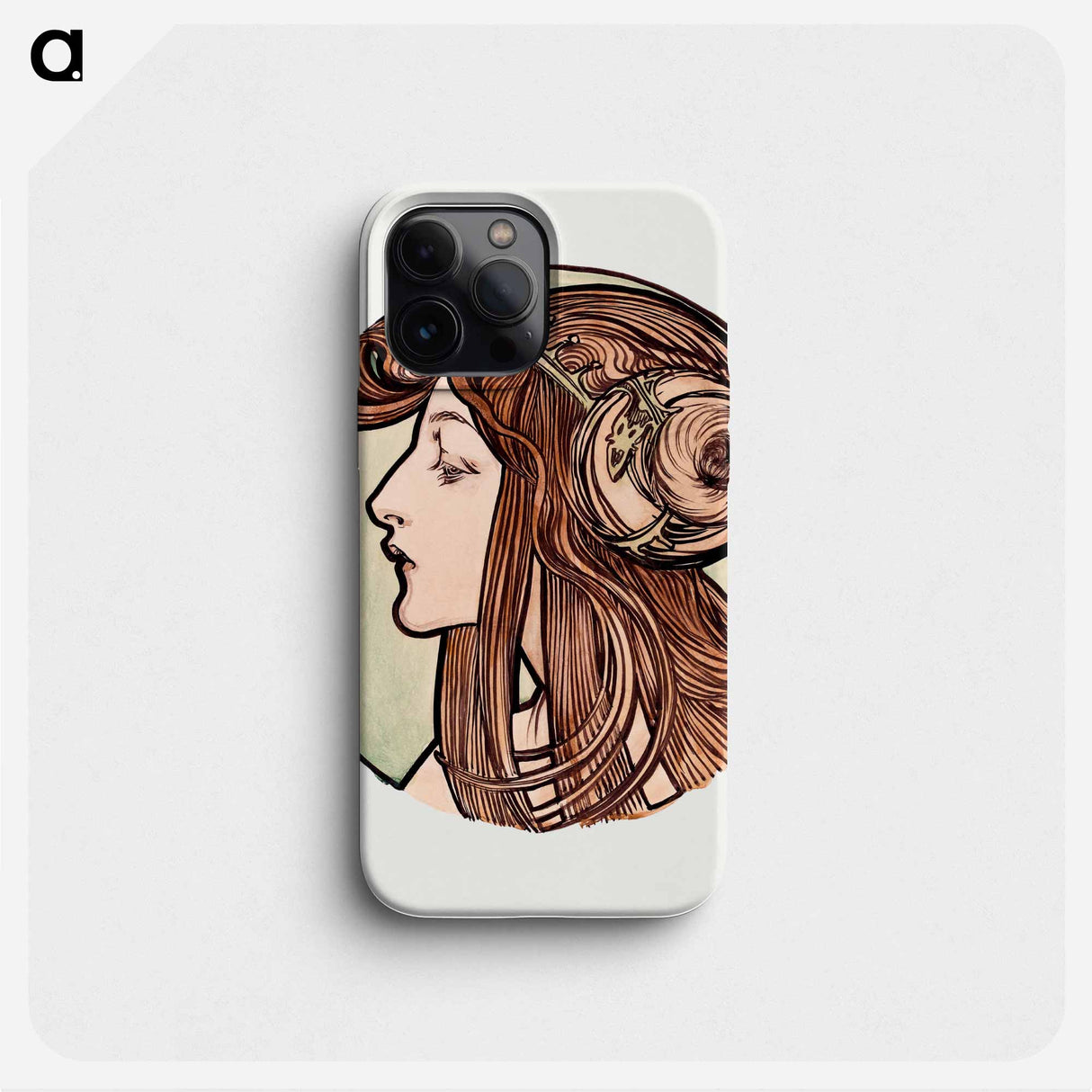 Stained glass window for the facade of the Fouquet boutique - Alphonse Mucha Phone Case.