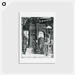 アートポストカード-The Trial of St James (Scenes from the Life of St. James) - アンドレア マンテーニャ Postcard.