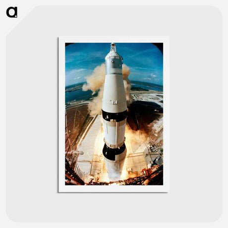 アートポストカード-Apollo 11 - アポロ月面着陸 Postcard.