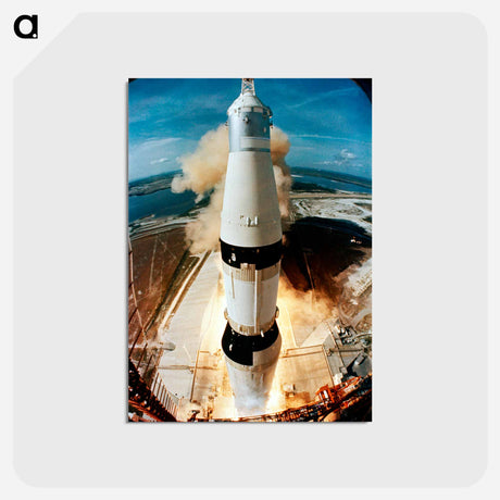 アートポストカード-Apollo 11 - アポロ月面着陸 Postcard.