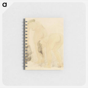 アートメモ帳-Naked women bending over, vintage nude illustration - オーギュスト ロダン Memo.
