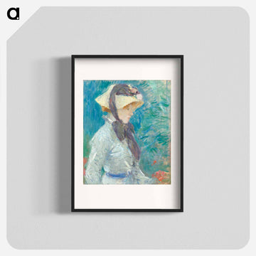 Young Woman with a Straw Hat
 - ベルト モリゾ Poster.