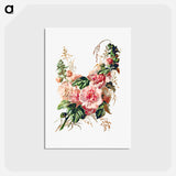 アートポストカード-Hollyhock from Poets in the Garden
 - 大英図書館 Postcard.