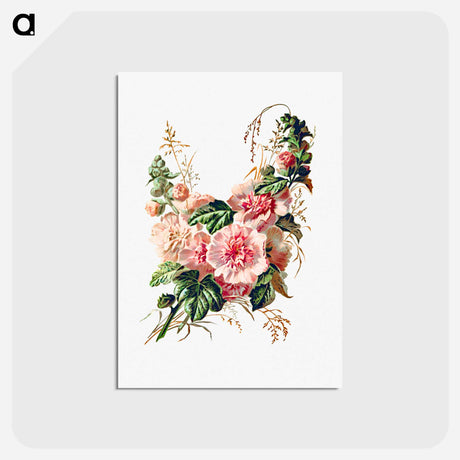 アートポストカード-Hollyhock from Poets in the Garden
 - 大英図書館 Postcard.