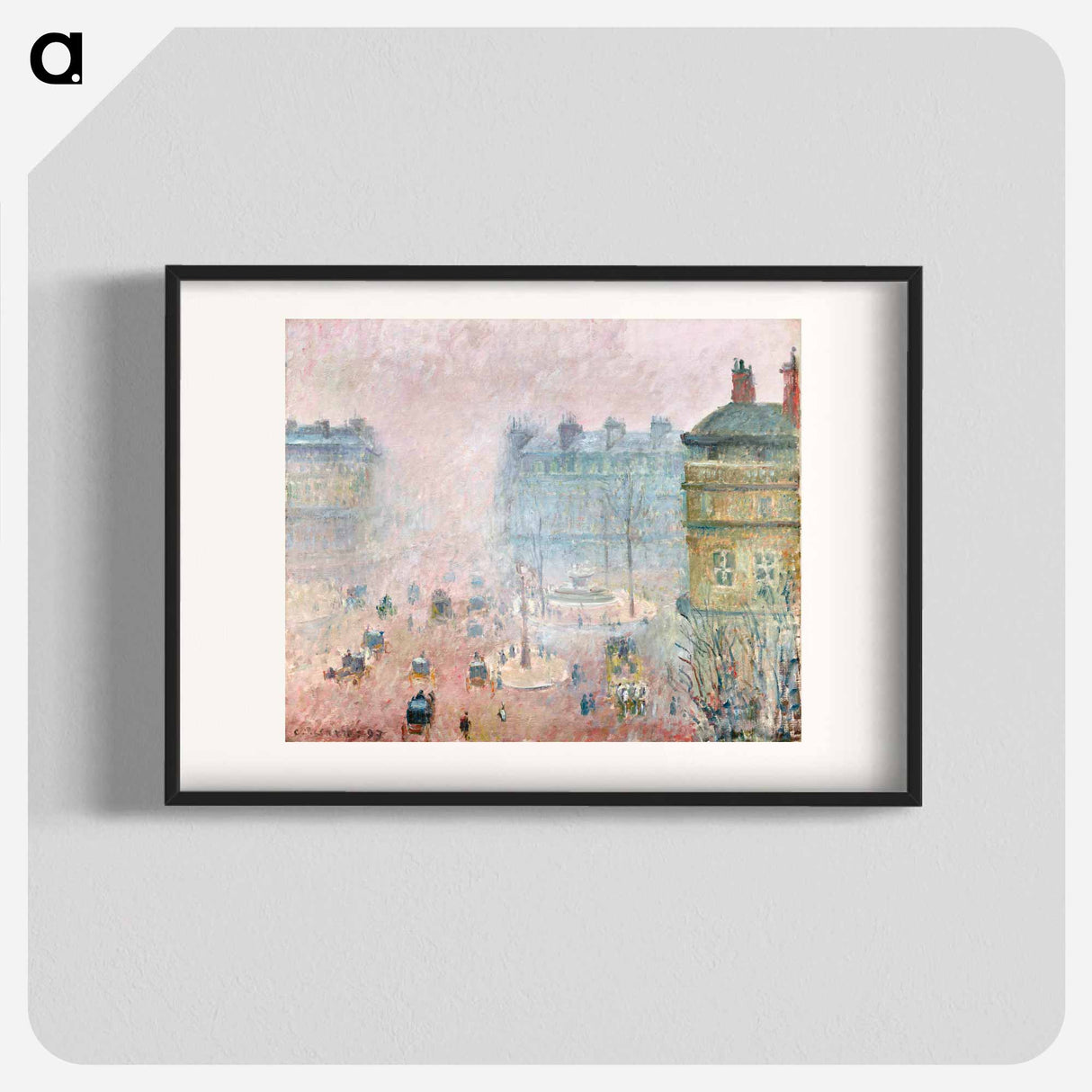 Place du Theatre Francais: Fog Effect - カミーユ ピサロ Poster.
