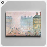 Place du Theatre Francais: Fog Effect - Camille Pissarro Canvas.