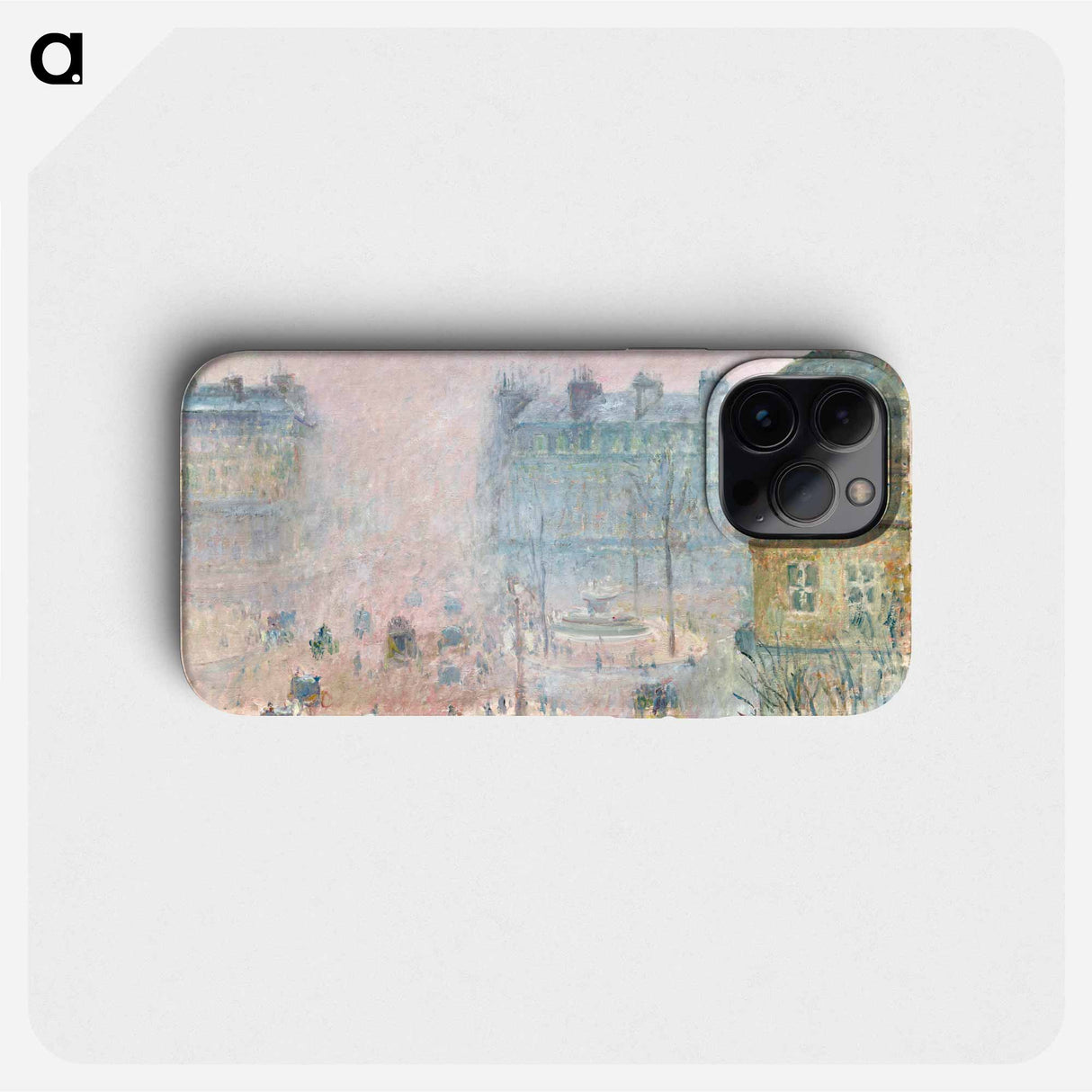 Place du Theatre Francais: Fog Effect - カミーユ ピサロ Phone Case.