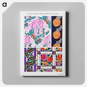 アートパネル-Art deco pattern, art nouveau painting, plate no. 11. - E.A.セギー Canvas.