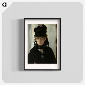 アートポスター-Berthe Morisot With a Bouquet of Violets - エドゥアール マネ Poster.