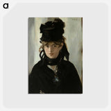 アートポストカード-Berthe Morisot With a Bouquet of Violets - エドゥアール マネ Postcard.