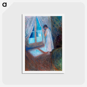 アートポストカード-The Girl by the Window - エドヴァルド ムンク Postcard.