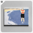 アートパネル-Man standing in the sea - エドワード ペンフィールド Canvas.