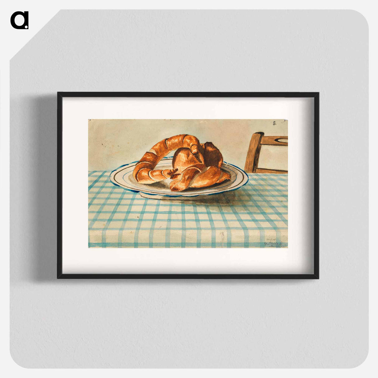 Still life with pastry plate - エゴン シーレ Poster.