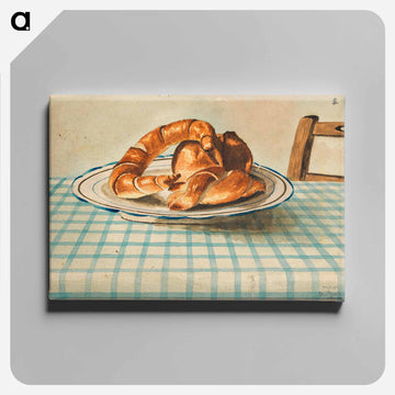 Still life with pastry plate - エゴン シーレ Canvas.