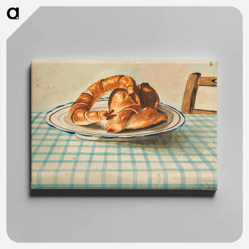 Still life with pastry plate - Egon Schiele Canvas.