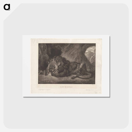 アートポストカード-ブラウン - ウジェーヌ ドラクロワ Postcard.