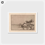 アートポストカード-Goya - Desgracias acaecidas en el tendido de la plaza de Madrid, y muerte del alcalde de Torrejón - フランシスコ デ ゴヤ Postcard.