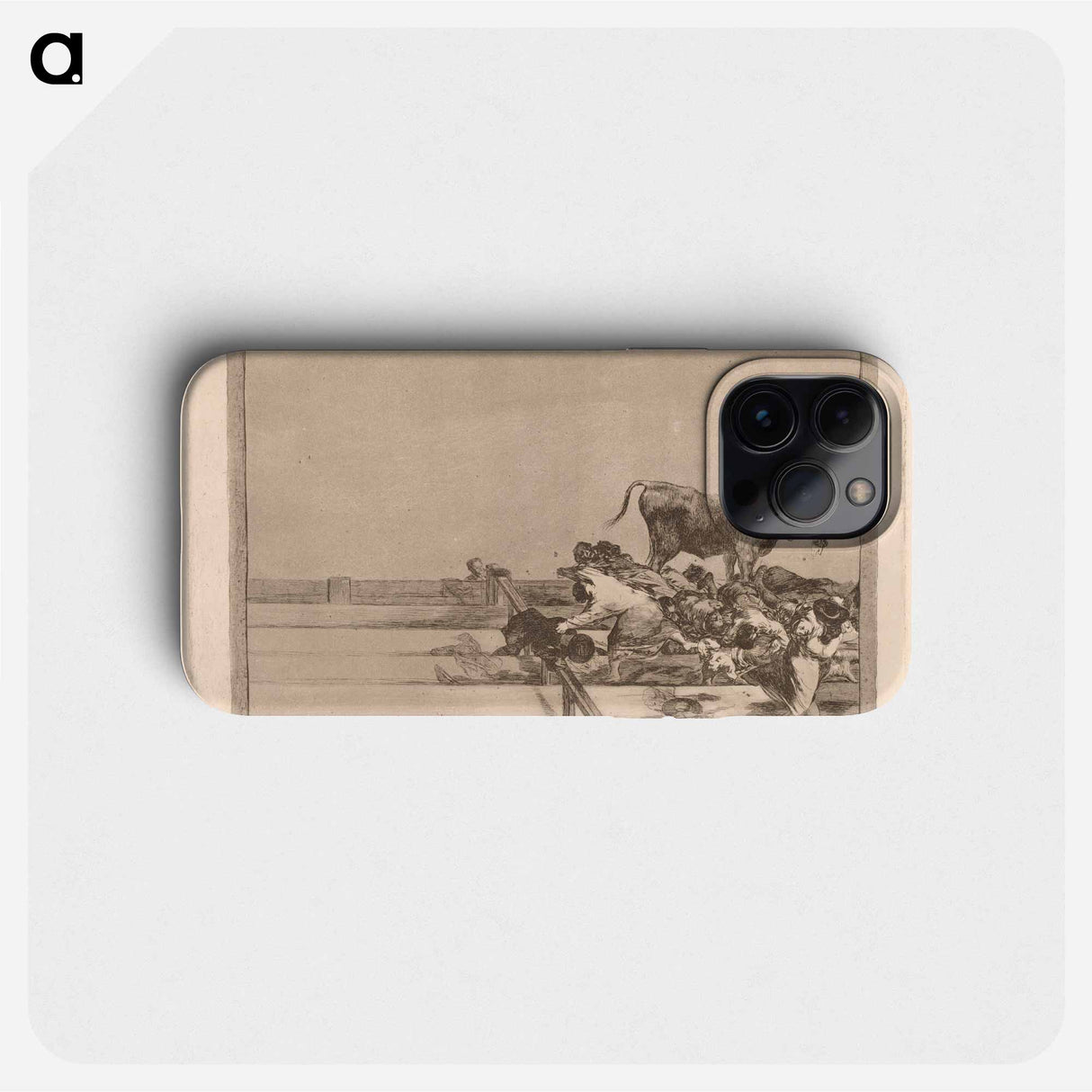 Goya - Desgracias acaecidas en el tendido de la plaza de Madrid, y muerte del alcalde de Torrejón - フランシスコ デ ゴヤ Phone Case.