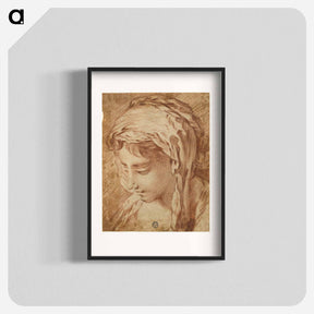 アートポスター-Head of a Woman - フランソワ ブーシェ Poster.
