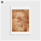 アートポストカード-Head of a Woman - フランソワ ブーシェ Postcard.