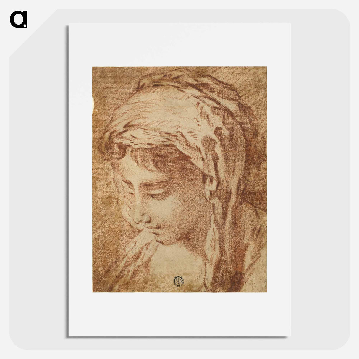 アートポスター-Head of a Woman - フランソワ ブーシェ Poster.