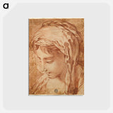 アートポストカード-Head of a Woman - フランソワ ブーシェ Postcard.