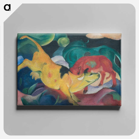 アートパネル-Cows Red Green Yellow - フランツ マルク Canvas.