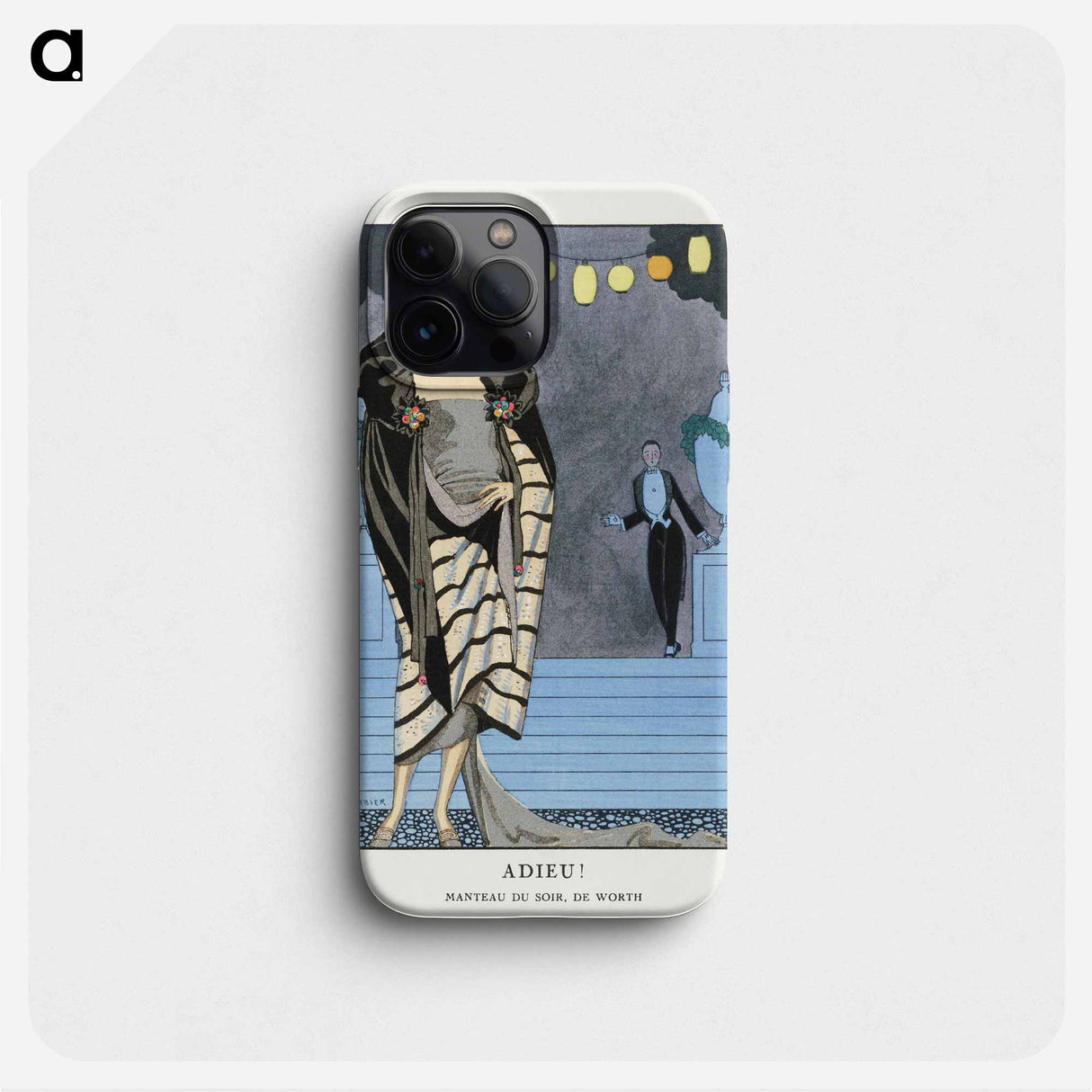 Adieu! / Manteau du soir, de Worth from Gazette du Bon Ton. Art – Modes & Frivolités: Evening Attire No. 4 Pl. 28 - ジョルジュ バルビエ Phone Case.