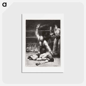 アートポストカード-Counted out, second stone - ジョージ ベローズ Postcard.