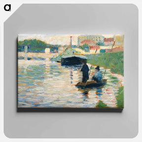 アートパネル-View of the Seine - ジョルジュ スーラ Canvas.