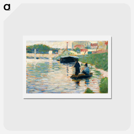 アートポストカード-View of the Seine - ジョルジュ スーラ Postcard.