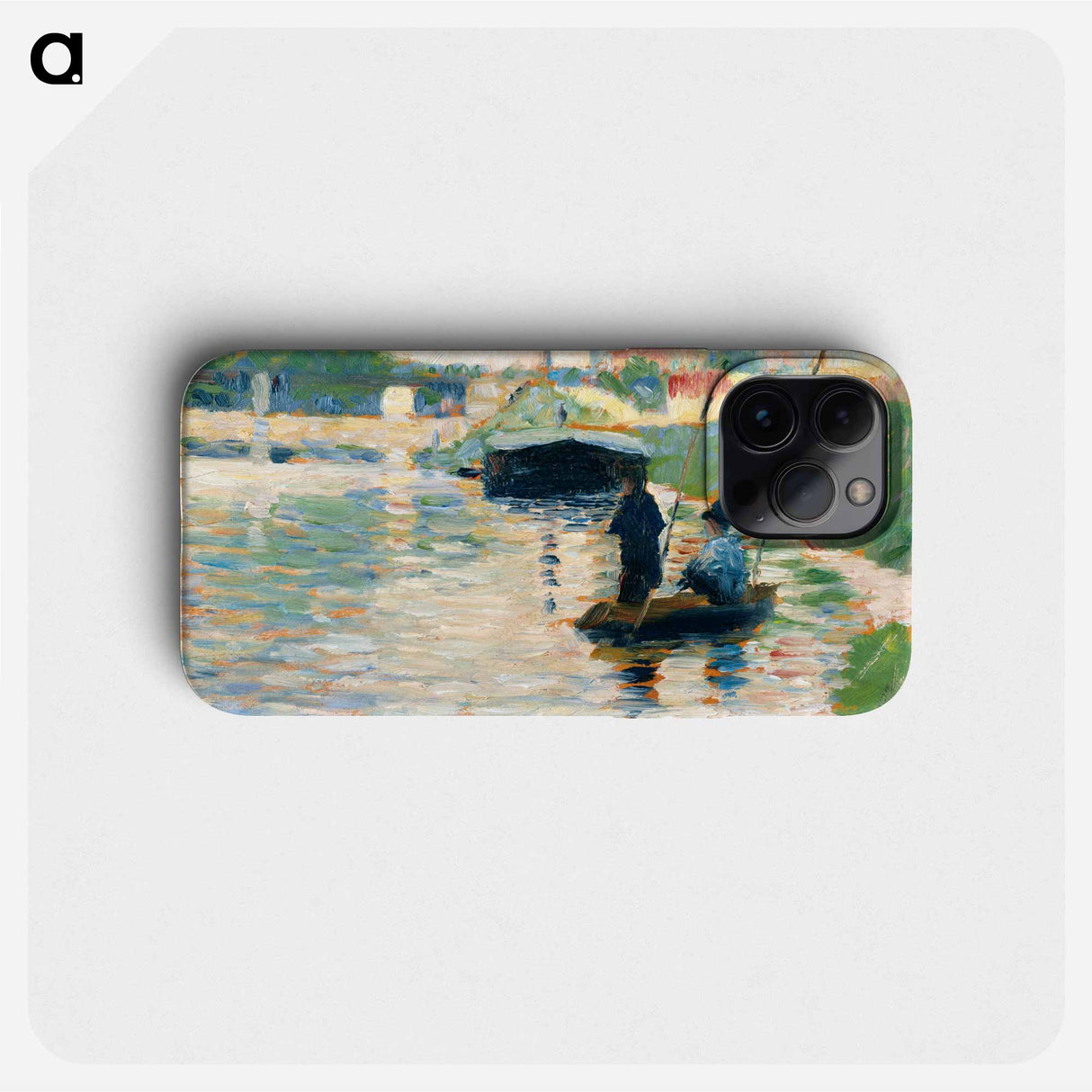 View of the Seine - Georges Seurat Phone Case.