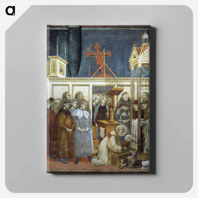 アートパネル-St. Francis of Assisi Preparing the Christmas Crib at Grecchio - ジョット ディ ボンドーネ Canvas.