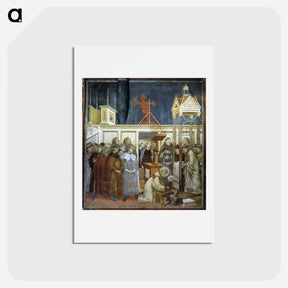 アートポストカード-St. Francis of Assisi Preparing the Christmas Crib at Grecchio - ジョット ディ ボンドーネ Postcard.