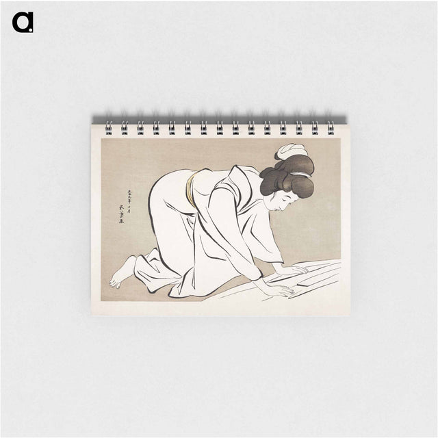 アートメモ帳-Woman Folding a Kimono
 - 橋口 五葉 Memo.