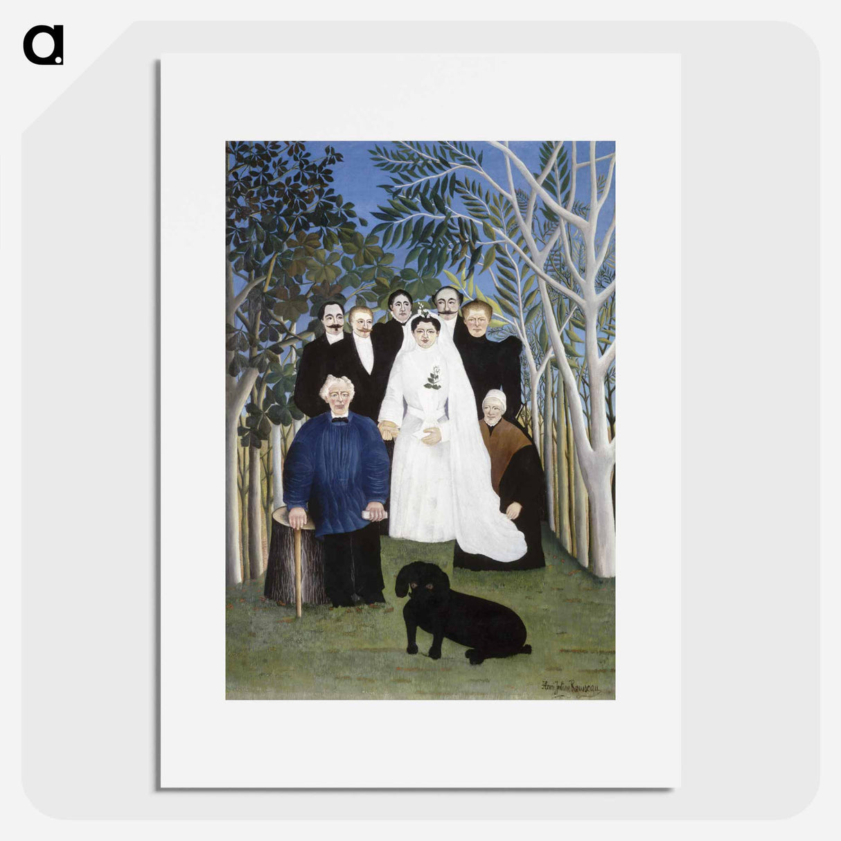 The Wedding Party - Henri Rousseau Poster.