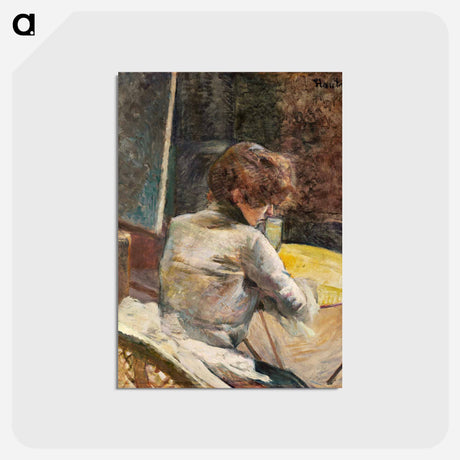 アートポストカード-Waiting - アンリ ド トゥールーズ ロートレック Postcard.