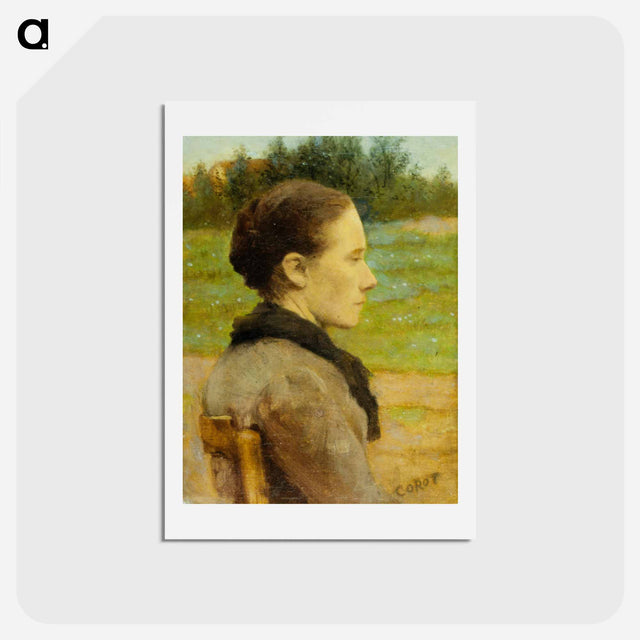 アートポストカード-Portrait of a Woman
 - ジャン バティスト カミーユ コロー Postcard.