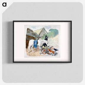 アートポスター-Horses, Goat, and Ducks
 - ジョン フレデリック ヘリング Poster.