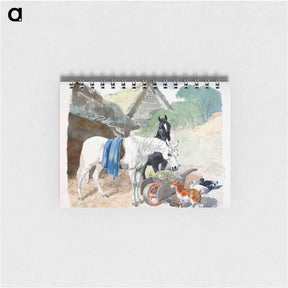 アートメモ帳-Horses, Goat, and Ducks
 - ジョン フレデリック ヘリング Memo.