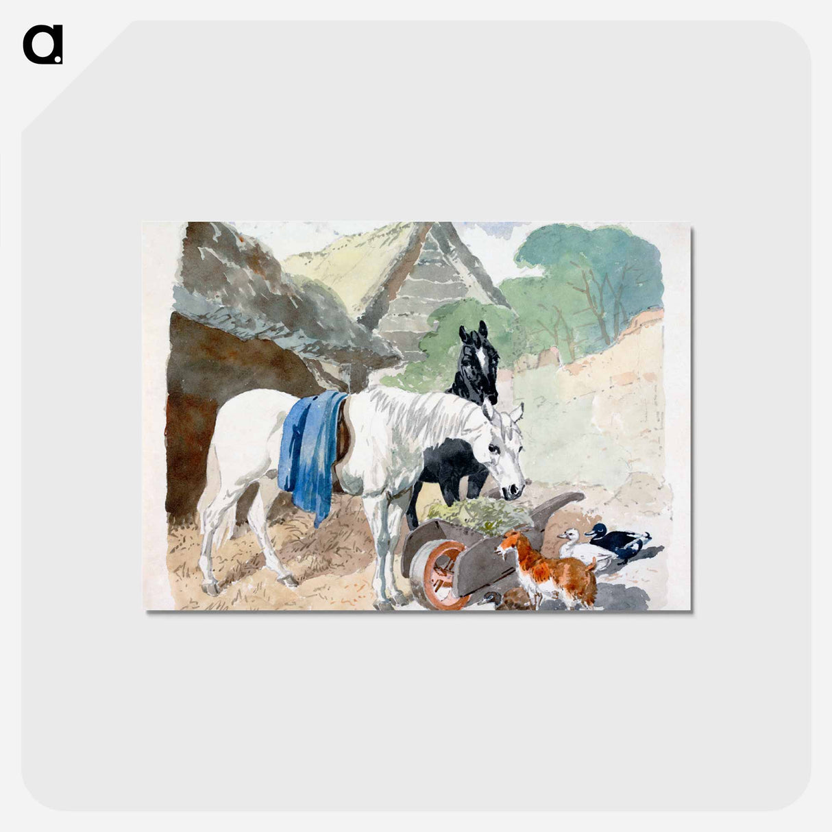 Horses, Goat, and Ducks
 - ジョン フレデリック ヘリング Postcard.