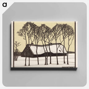 アートパネル-Farm in the snow - ユリー デ フラーハ Canvas.